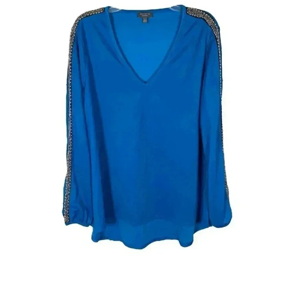 The Limited Collection Blue Beaded Long Sleeve - Picture 1 of 6